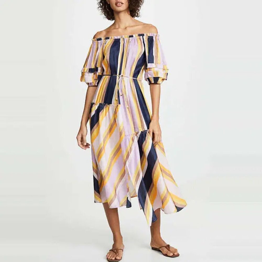 Apiece Apart Sandrine Off The Shoulder Midi Dress Size 2